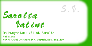 sarolta valint business card